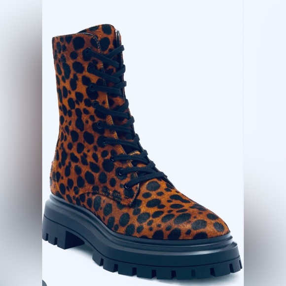 Stuart Weitzman Shoes - Stuart Weitzman Bedford Calf Hair Combat Booties